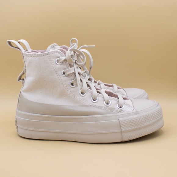 Converse CTAS Khaki Beige Lift Platform Shoes Women's Size 5 - Picture 3 of 8